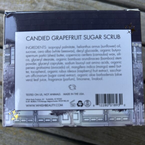 Whish Candied Grapefruit Sugar Scrub NIB 8 oz. - Picture 4 of 6